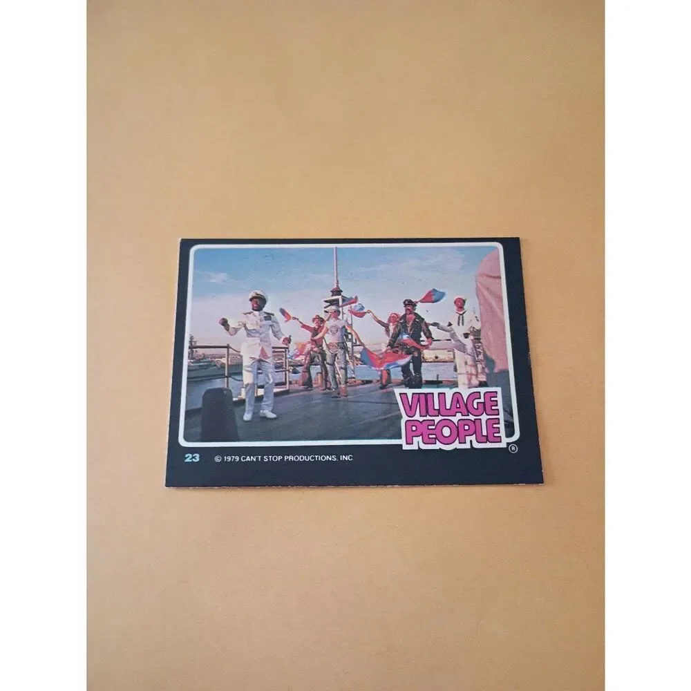 Vintage 1979 Village People Trading Card #23 Disco Era Vintage Music Collectible